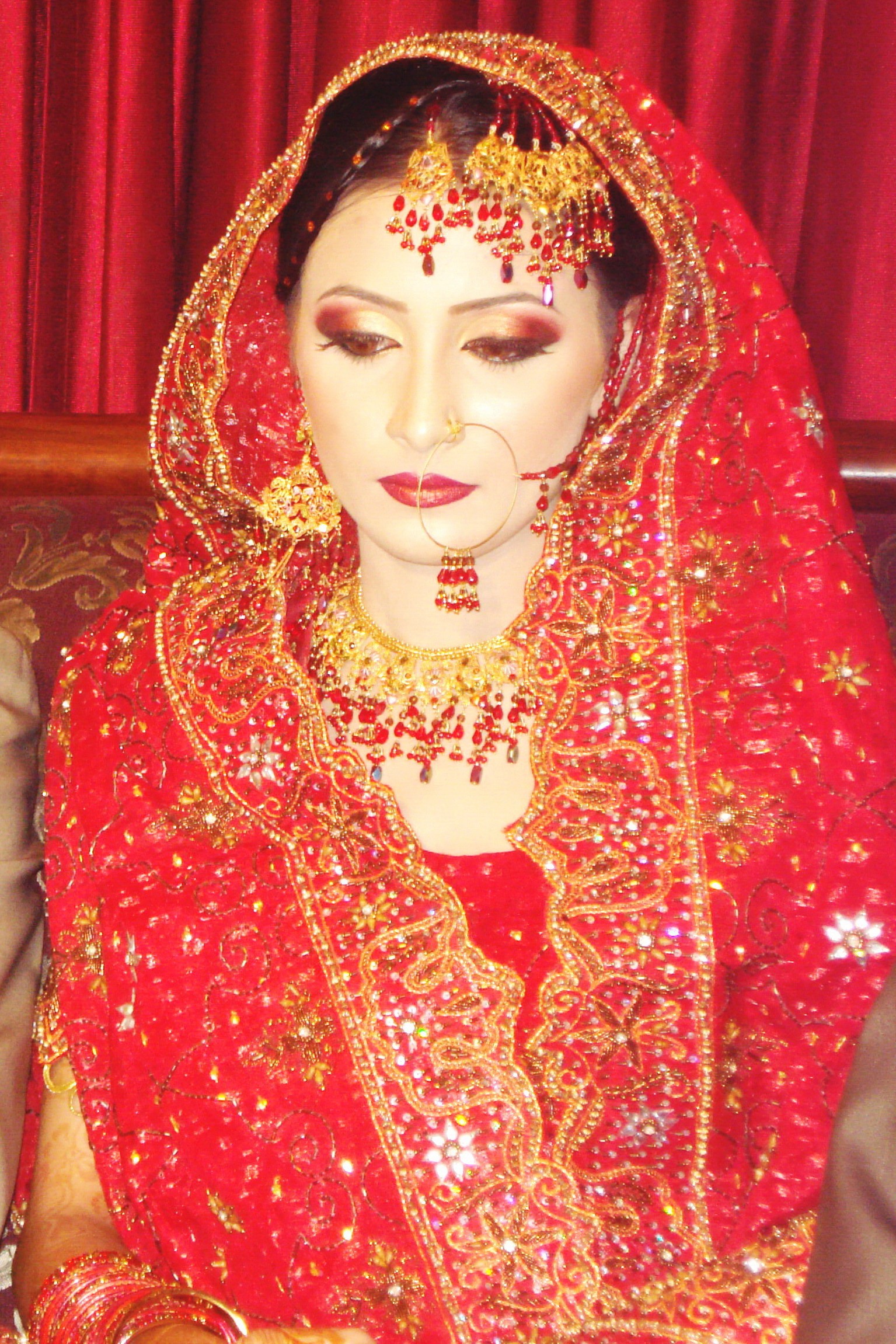 Traditional Pakistani Bridal Makeover at Patola